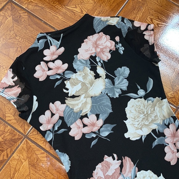Gently used Large Fashion Nova Mesh Floral Midi - Picture 3 of 10